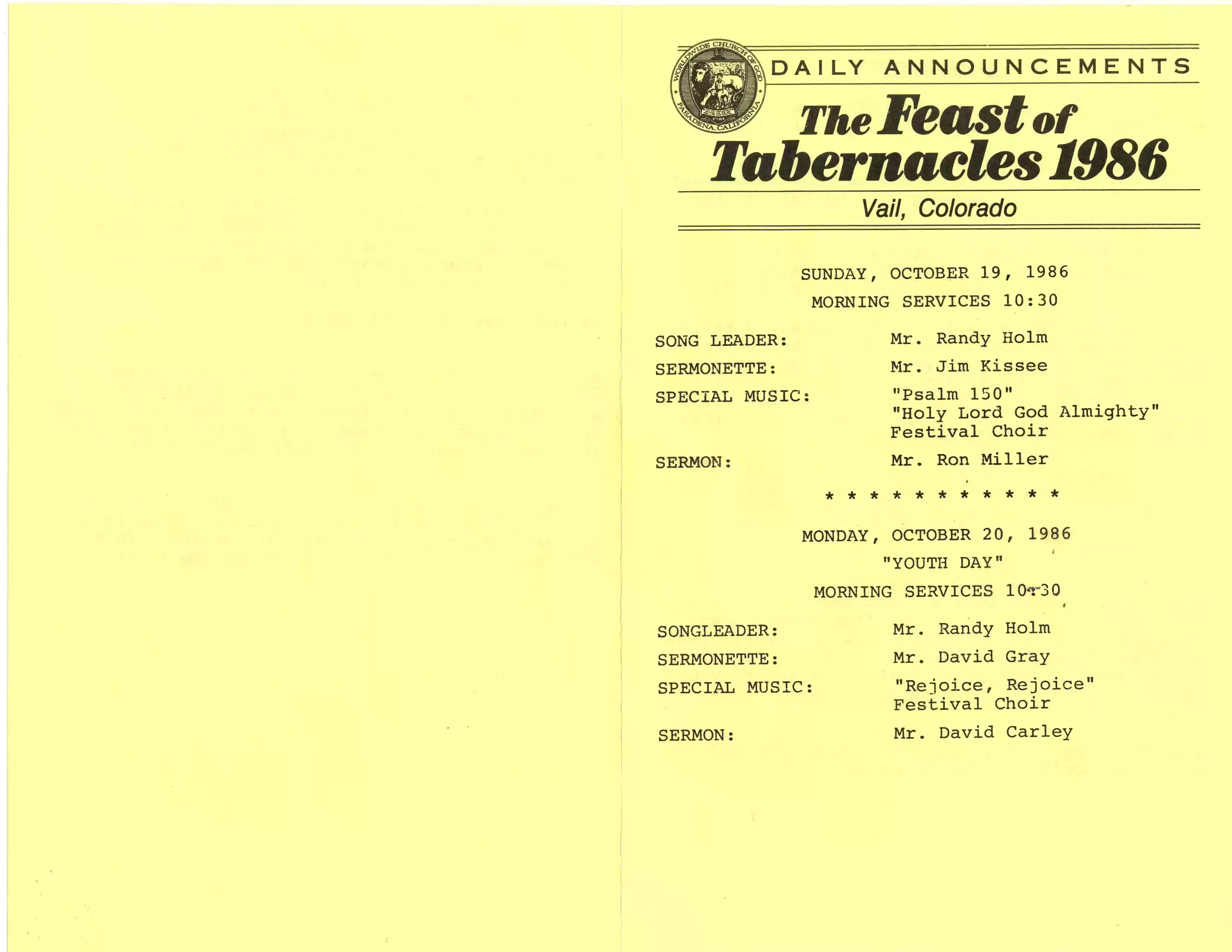 FT Vail bulletin 110-9-86, pg1